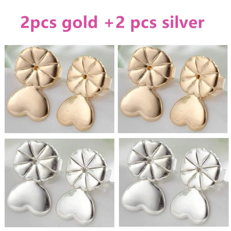 Love Heart Stud Back Lifters Adjustable Earring Lifts Ear Lobe Ster for Ornaments and Accesso Ries M2082