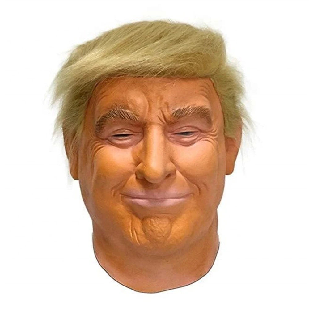 Donald Trump Realistic Celebrity Mask Adult Costume Latex Head Cover American Campaigner Mask Great Halloween Cosplay Party Prop