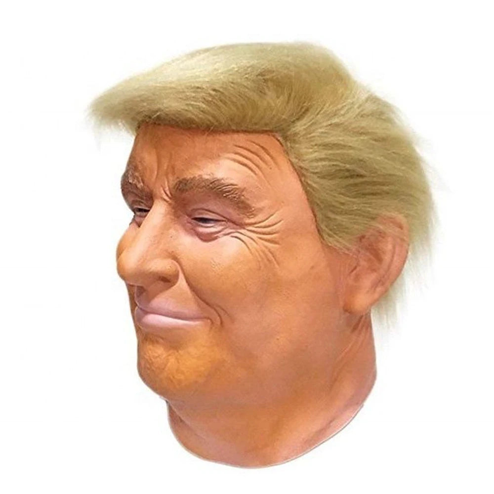 Donald Trump Realistic Celebrity Mask Adult Costume Latex Head Cover American Campaigner Mask Great Halloween Cosplay Party Prop