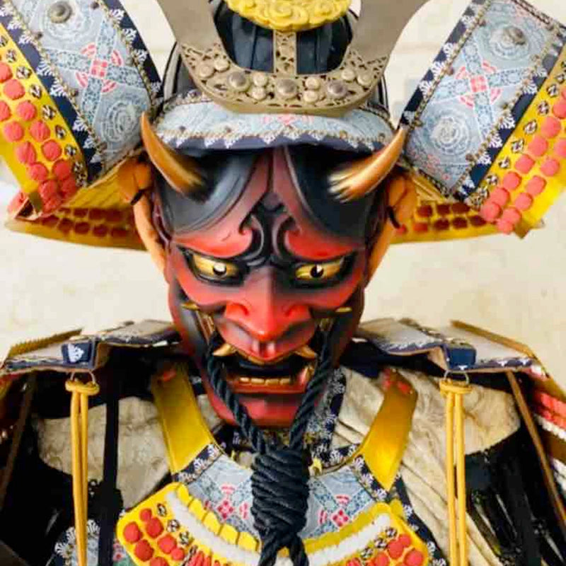 New Samurai Uncle Oni Latex Mask Mascaras Halloween Cosplay Props Horror Theme Decoration Toys for Adult Masque Косплей 2023