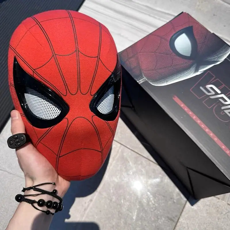 Spider-Man:No Way Home Spider Man Mask Luxury Helmet Remote Eyes Movable Mask Cosplay Mask Model Decoration Mask Model Gift Toy