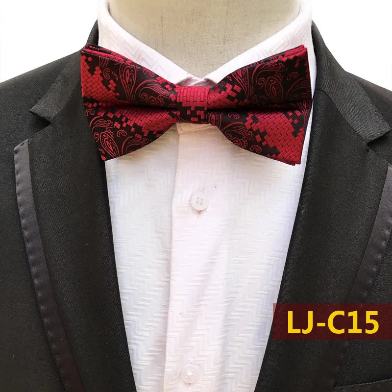 12CM Mens Bow Tie Formal Dress Pajaritas Para Hombre Noeud Papillon Homme Mariage