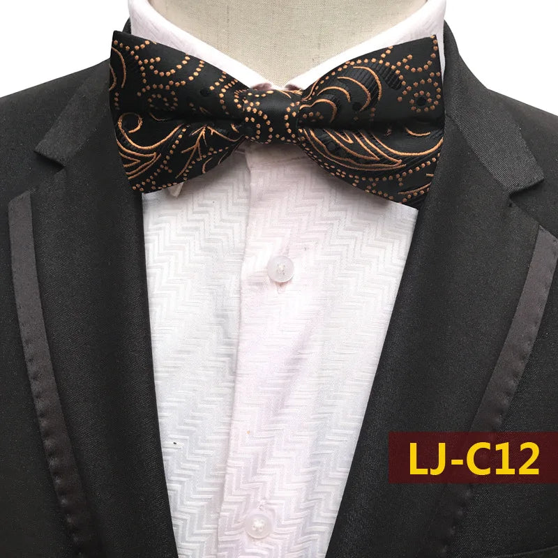 12CM Mens Bow Tie Formal Dress Pajaritas Para Hombre Noeud Papillon Homme Mariage