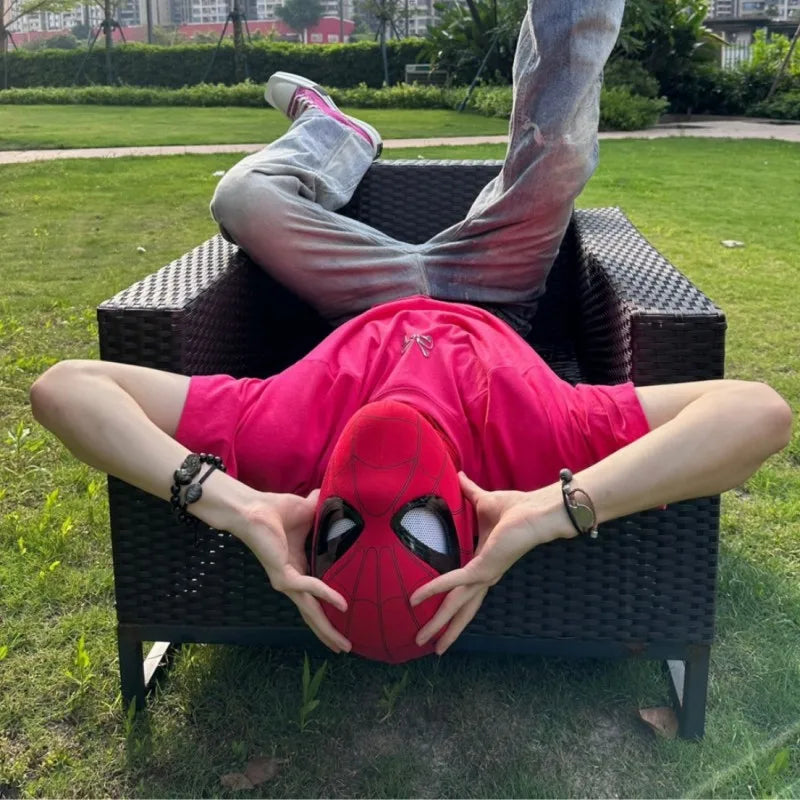 Spider-Man:No Way Home Spider Man Mask Luxury Helmet Remote Eyes Movable Mask Cosplay Mask Model Decoration Mask Model Gift Toy