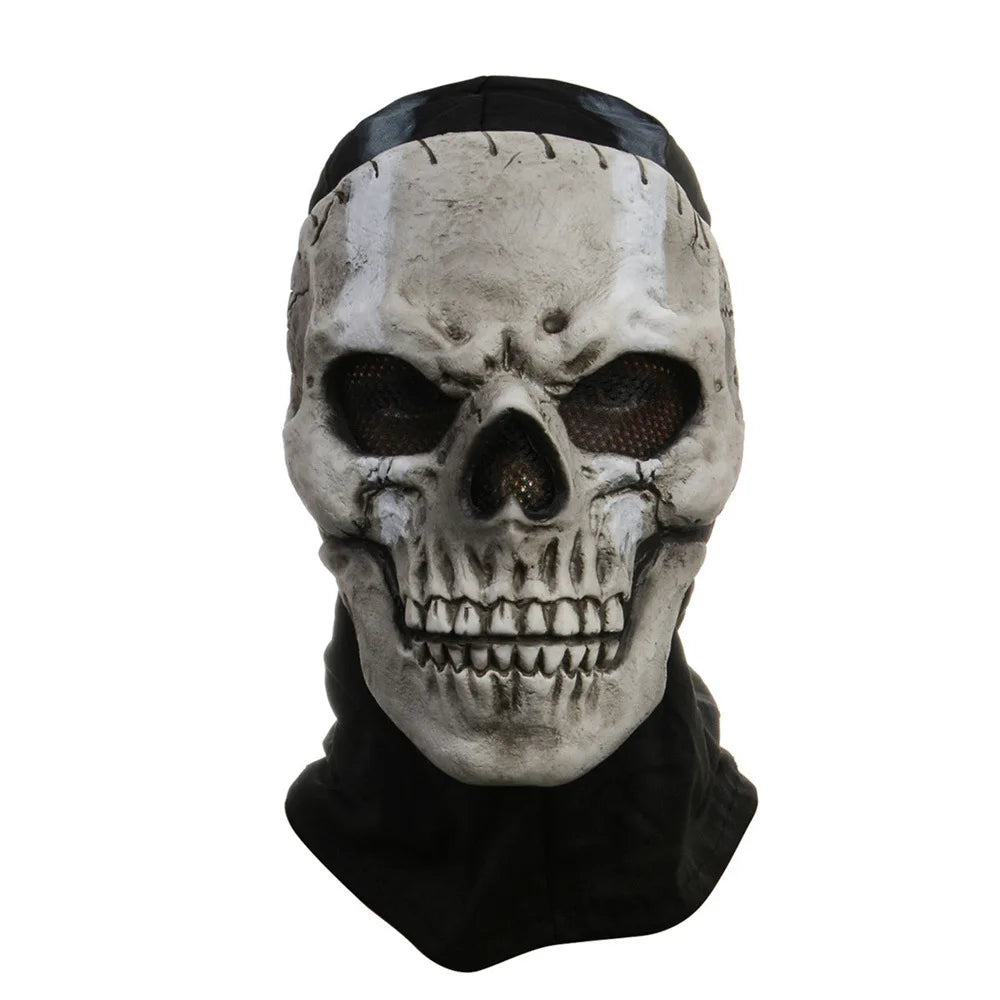 Unisex Halloween Horror Ghost Skull Mask Call of Duty MW2 Latex Headgear Helmet Cosplay Perform Party Masquerade Prop Cosplay