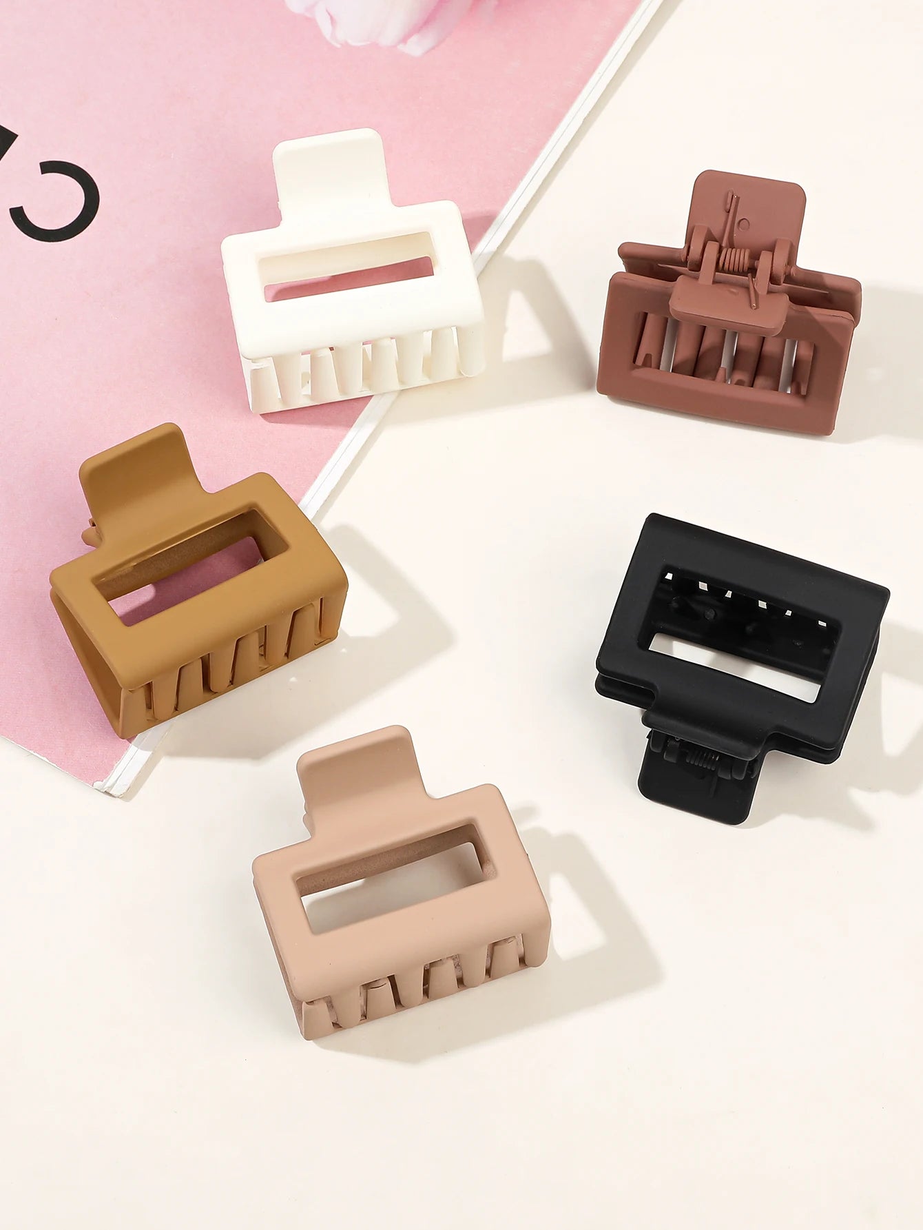 Hair Claw Clips for Women Thick Thin Hair - Hair Clips Square Matte Claw Clips