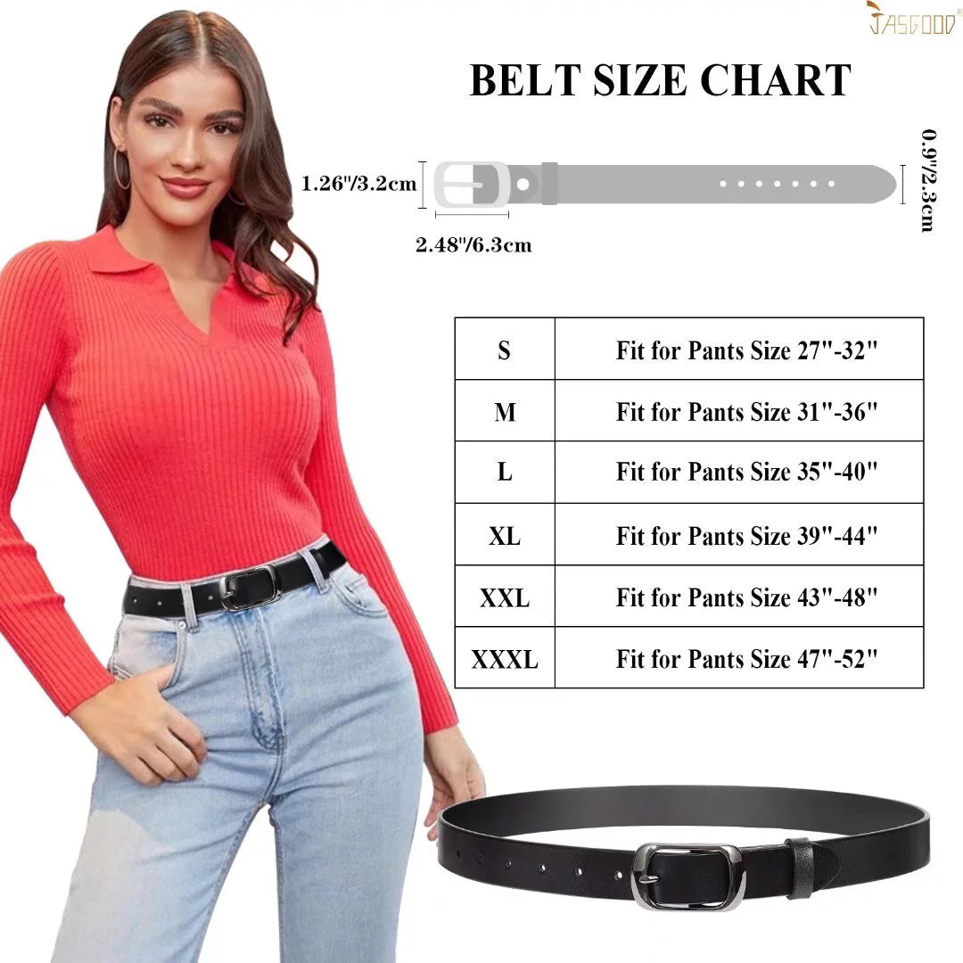 Women Leather Belts for Jeans Pants Fashion Dress Brown Belt for Ladies